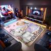 1PC Custom Name Girl Dog Friendship Theme Floor Mat Ideal for Living Room, Game Rooms, Office, Bedroom,Floor Mat Playful Design
