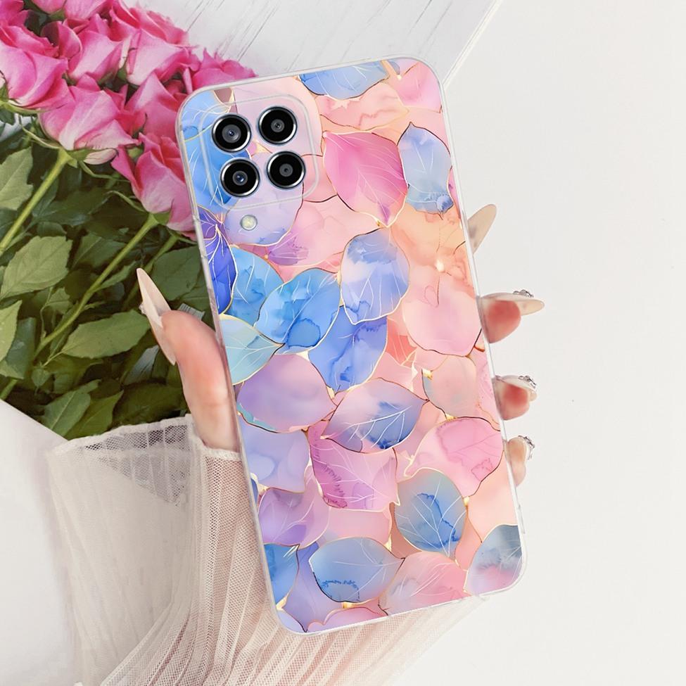 Transparent For Samsung M33 5G Case Cover Cute Cat Fashion Butterfly Funny Painted Casing For Samsung Galaxy M33 5G M336B M336K