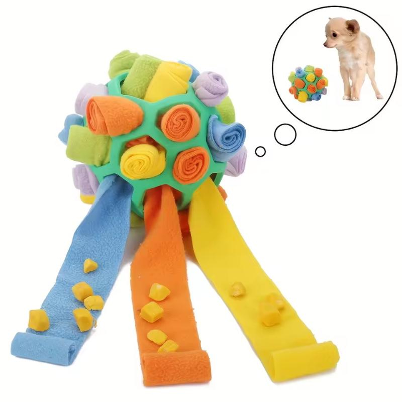 Juguete de Bola Olfateadora para Perros, Juguete de Bola Escondite de Comida para Perros, Juguete Educativo Anti-Mordiscos para Mascotas en Casa Adecuado para Perros Pequeños