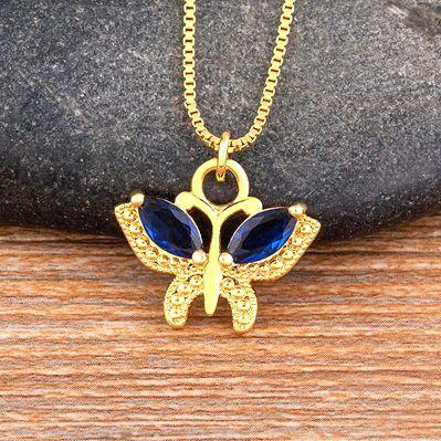 Nidin 8 Colors Fashion Korea Style New Butterfly Pendant Necklace Gift For Girl Cute Lovely Neck Jewelry Wholesale Dropshipping