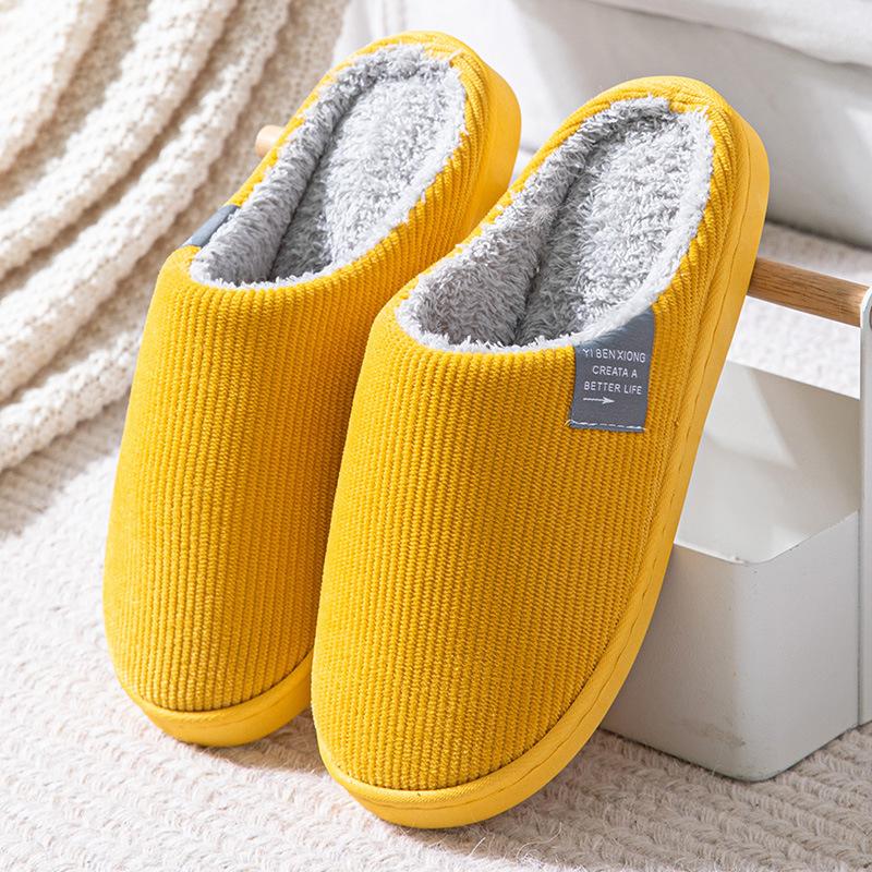 Shoes for Women Winter Home Women Slippers Furry Slippers Color Patchwork Cotton Slippers Female Indoor Non-slip Plush Slipper