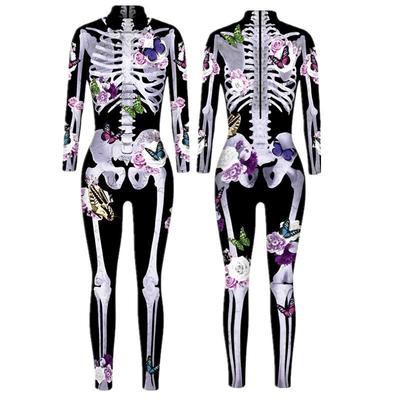 Halloween Women Sexy Skull Jumpsuits Cosplay Costume