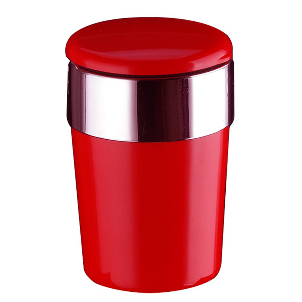 Car Ashtray with Lid Cigarette Ashtray with LED Light Mini Car Trash Can Smell Proof with Double Smoke Hole for Outdoor Travel