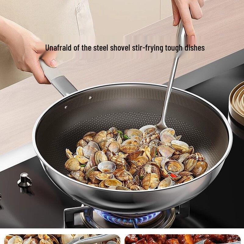 WuTuo 316L Stainless Steel Non-stick Titanium Wok