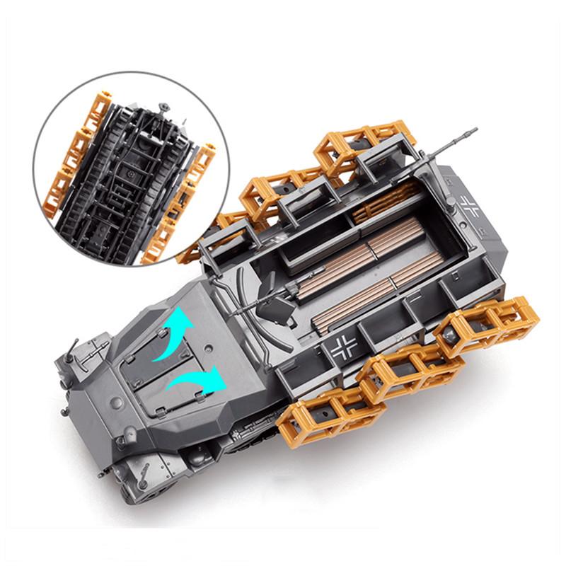 New 1/72  Assembly Model Building Tool Rocket Launcher Armoured Vehicle Military Model Toy Gift For Boys A24