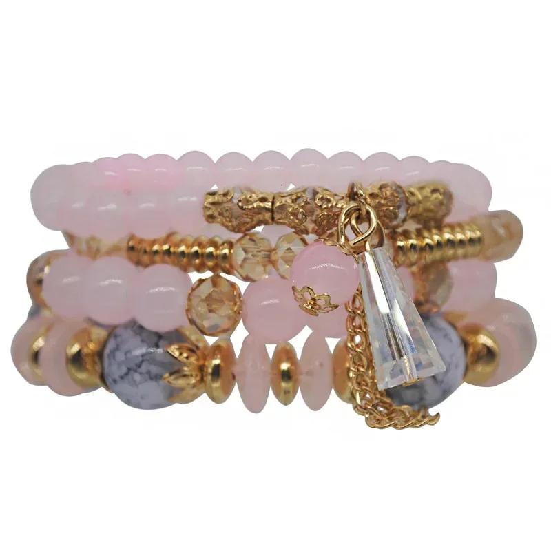 Women's Fashion Bracelet Engagement Wedding Gifts Jewelry Fashion Rainbow Crystal Stainless Steel Bracelets Accessories Gifts