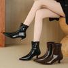 801-7 Korean version of pointed-toed stiletto short boots for women in autumn and winter 2025 new fashionable versatile rear zipper fashion boots fo