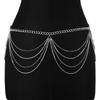 Versatile Metal Rhinestone Tassel Waist & Body Chain for Women 