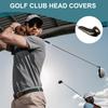 10Pcs Golfs Head Cover, Thick Synthetic PU Leathers Golfs Iron Head Cover with Big Number for Long Neck Golfs Club Head