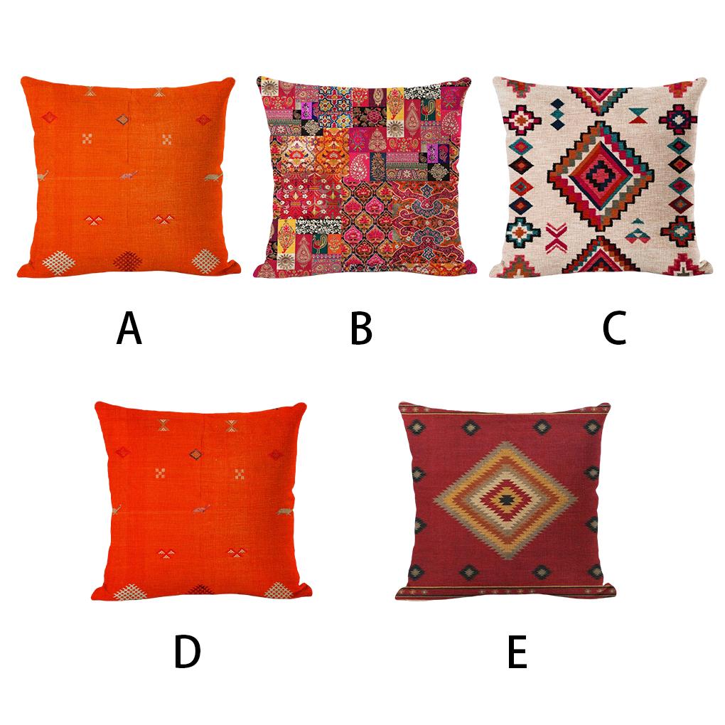 Decorative Throw Pillow Covers Ethnic Bohemian Pillowcase Cover Couch Sofa Bed Bedroom Car Living Room Cases Accessories