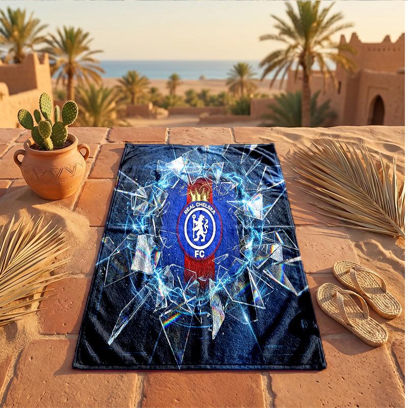 Asciugamano da Spiaggia in Microfibra con Stampa Chelsea FC Asciugatura Rapida Assorbente Grande Asciugamano per Spiaggia Nuoto Viaggio