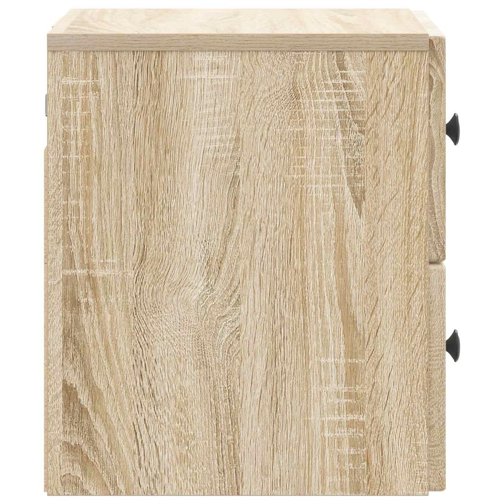 Wall Mounted Nightstand 2 pcs Sonoma Oak 33 x 34.5 x 40 cm