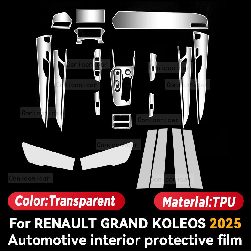 Für Renault Grand Koleos 2025 Auto Innenraum Mittelkonsole Instrumentenbrett Schutzfolie Kratzfester Aufkleber Zubehör