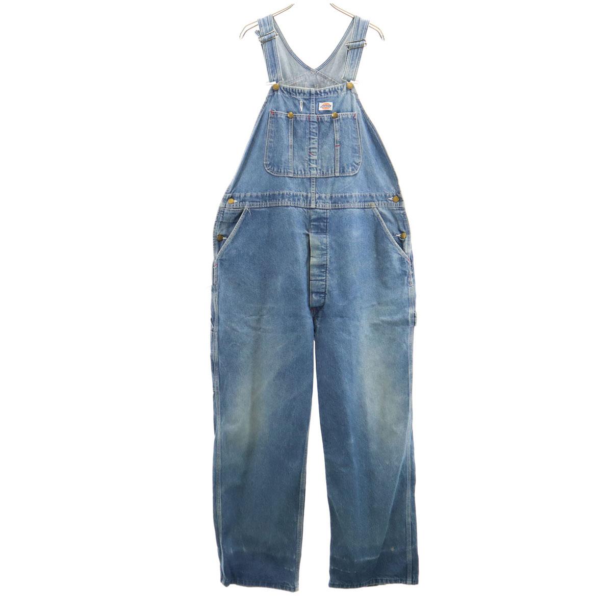 

Dickies 80-е винтажный джинсовый комбинезон W42 Светло-синий Малярский Мужской Б/У