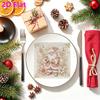 20pcs Disposable Napkins with Santa Claus Pattern Print for Wedding,Parties,and Daily Use for Thanksgiving Fall Christmas Table Decoration