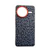 Graffiti Pattern Case For Redmi K80 K80 Pro Eye-catching Metal Lens Protection Frame Anti-slip Grip Plain Leather Case Cover