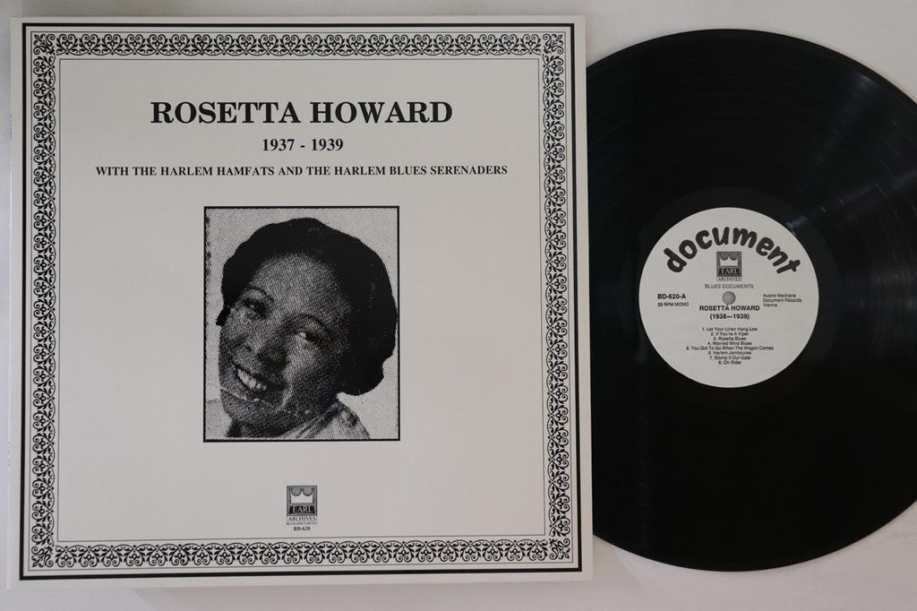 LP Record ROSETTA HOWARD, HARLEM HAMFATS, HAR - 1937 - 1939 BD620 DOCUMENT 1989 Austria Jazz Used