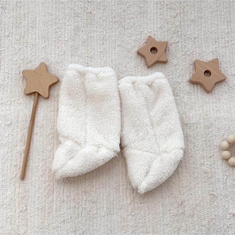 Plush Baby Socks for Boys and Girls Warm Winter Coral Fleece Socks Shoes Floor Socks Baby Clothing Accessories Mother Kids бежевый