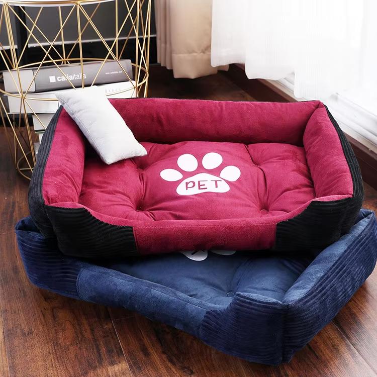 Square Comfortable Double Sided Available Large Pet Dog Sofa Bed 19 Colors Picture Memory Foam Pet Bed Solid Stocked
