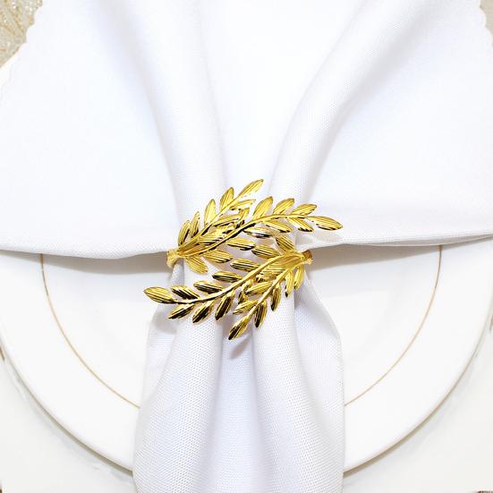 12 Pcs Wheat Head Napkin Rings Reusable Metal Napkin Holders Decorative Napkin Rings for Home Hotel Dining Table Parties Decor
