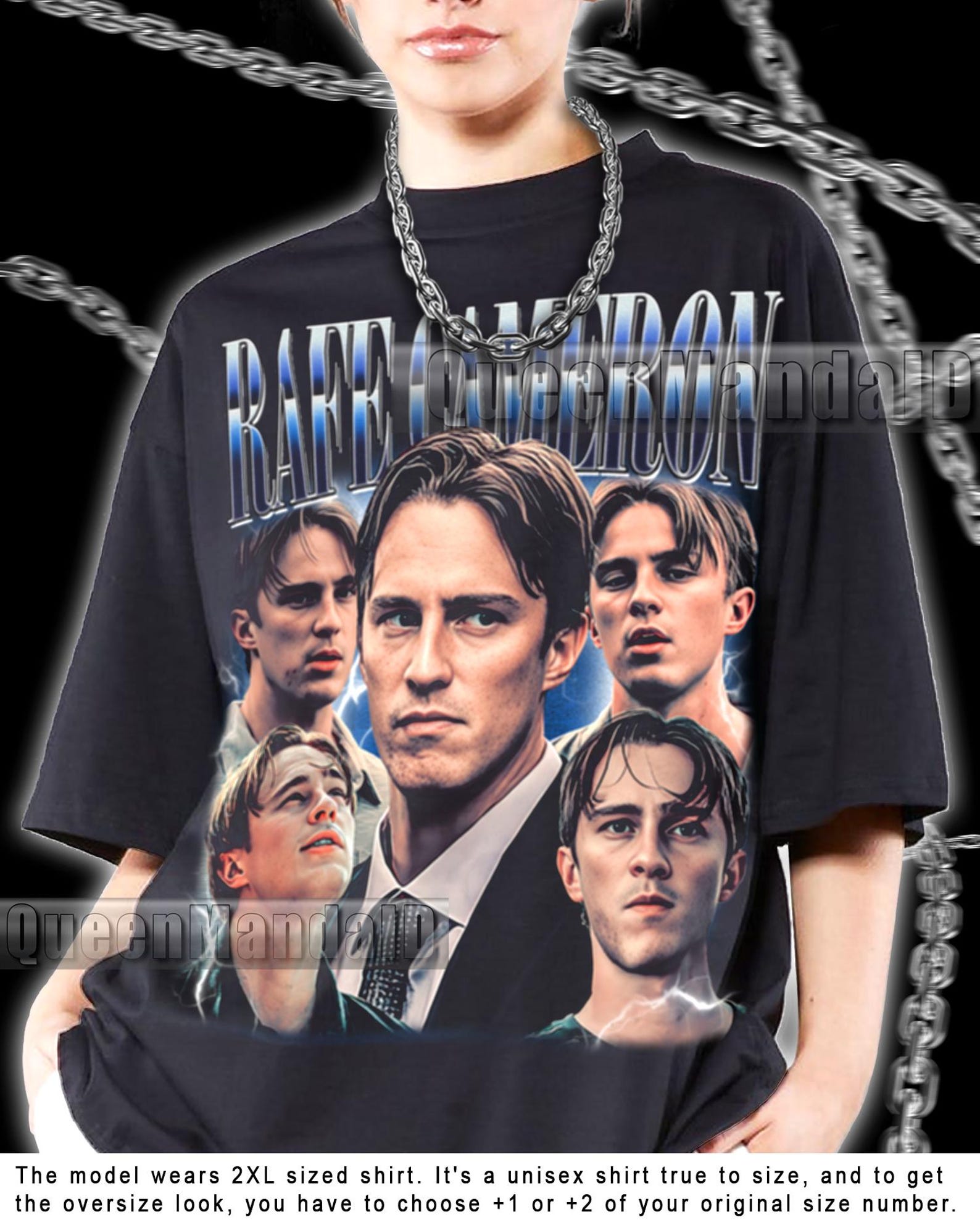 Rafe Cameron Vintage 90s T-Shirt, Retro Fan Tee PK96 4XL