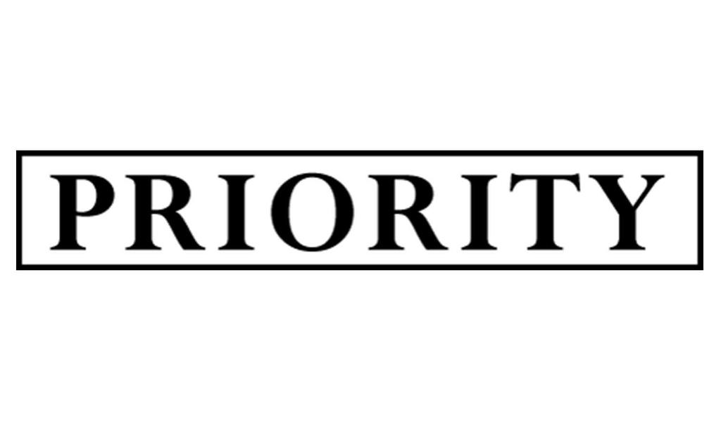 Printtoo Priority Self Inking Rubber Stamp Pre-Inked Office Stamp- Home Office Business Stationery, Black- 42 x 9