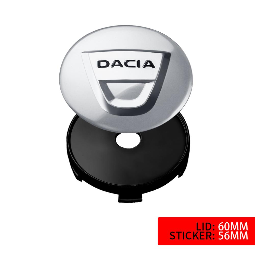 4Pcs Logo Hub Caps Car Wheel Center Cover For Dacia Duster Logan Dokker Lodgy 2 Sandero MK2 Stepway R4 Mcv Xplore Jogger Bigster