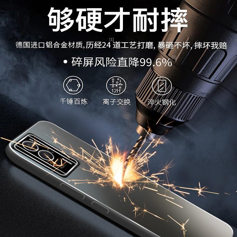 Slim Matte Metal Phone Case Redmi K60 Pro With Built-in Camera Lens Protector Shockproof Anti-Scratch