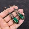 Faceted Zambian Emerald Earring Copper Wire Wrapped Earring Unique Copper Design Jewelry Handmade Earrings Gemstone Jewelry Gift For Bridal