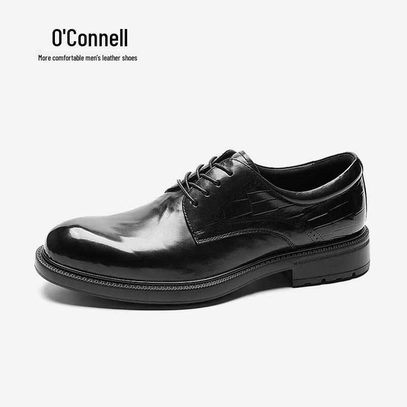 Aokang Men s Business Formal Embossed Derby Leather Shoes 40