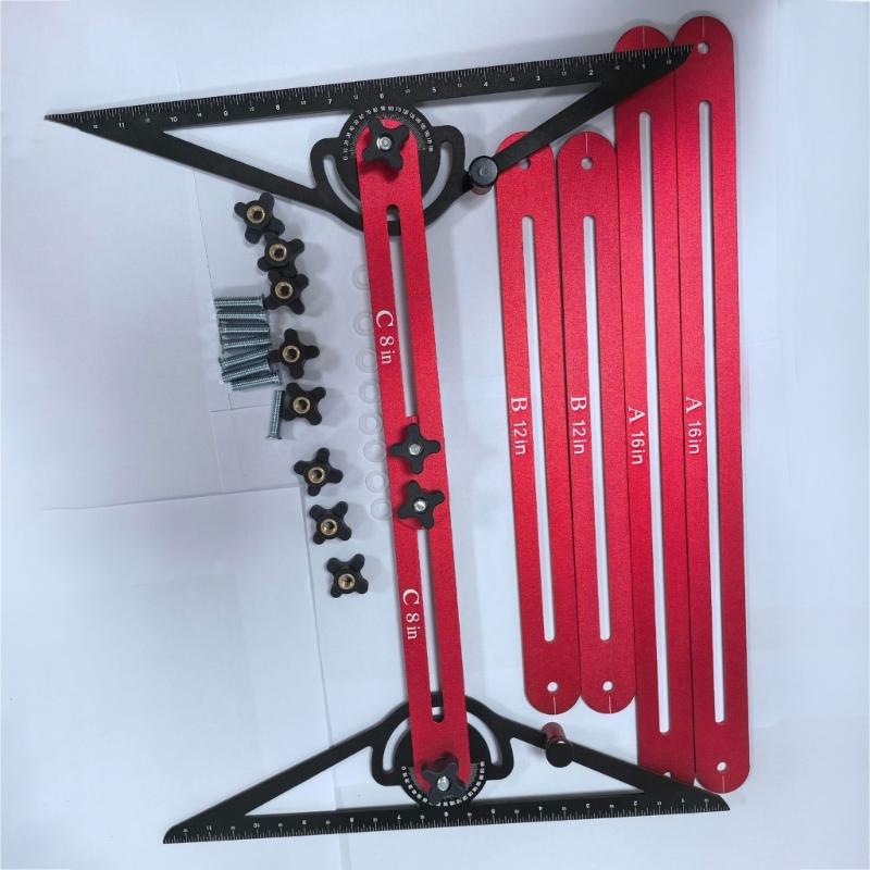 Innovative Stair Treads Template Tool for Precise Measurements and Shelf Layout in DIY and Professional Use