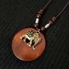 Retro Wooden Collar Decoration Female Jewelry Neck Accessories Clothing Pendant Necklace Sweater Necklace Sweater Chain