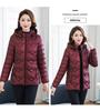 Damenjacke für Herbst und Winter, einfarbig, mit Kapuze, schmale Passform, dick, warm, kurz