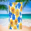 Sonnenblumen Strandtuch, Saugfähiges Gelbe Blume Badetuch Geschenke für Kinder Mädchen, Mikrofaser Sandfrei Schnelltrocknend Sport Reisehandtücher