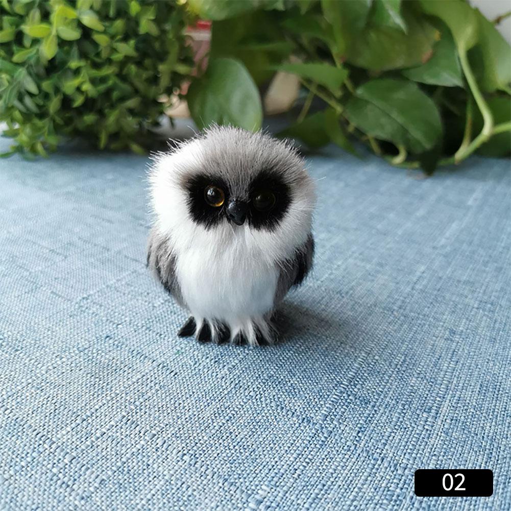 Simulation Owl Ornament Cute Furry Home Decoration Ornament Adornment Simulation Action Figures Christmas Kids Gift