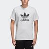 Adidas Originals Clover Letter Print Short Sleeve T-Shirt, Men Breathable Daily Sports Casual Tops White CW0710