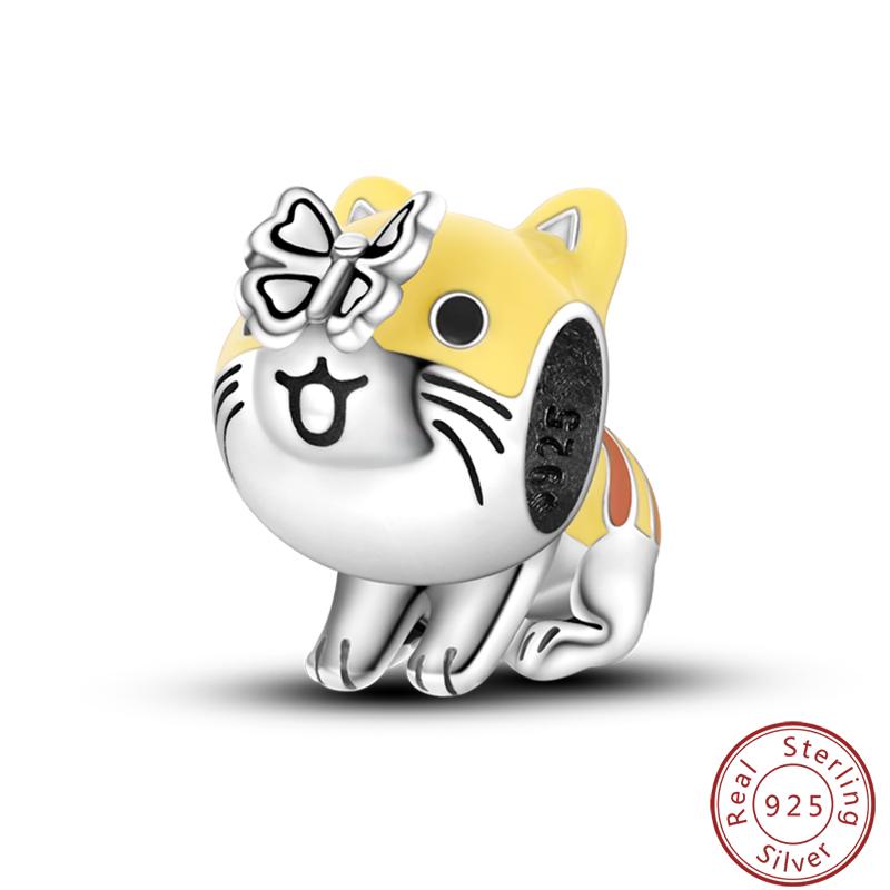 Cute Cat And Dog Series Copper Moon Butterfly Paw Print Charms 3Mm Diy Fine Jewelry Gifts Making