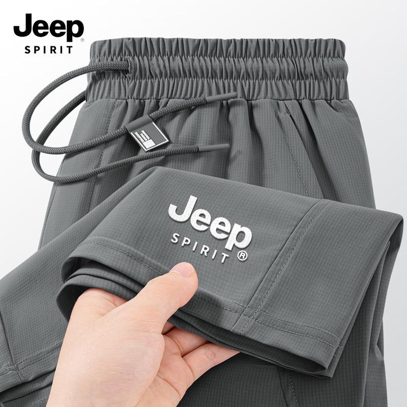 JEEP SPIRIT Men's Quick-Dry Ice Silk Sport Shorts