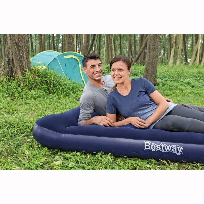 Matelas gonflable camping - BESTWAY - 67225 - 2 places - 1,91m x 1,37m x 22cm - Avec pompe à pied intégrée