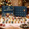 24-Day Highland Cow Christmas Countdown Calendar Mini 3D Highland Cow Figurine Christmas Gift Christmas Tree Cow Pendant