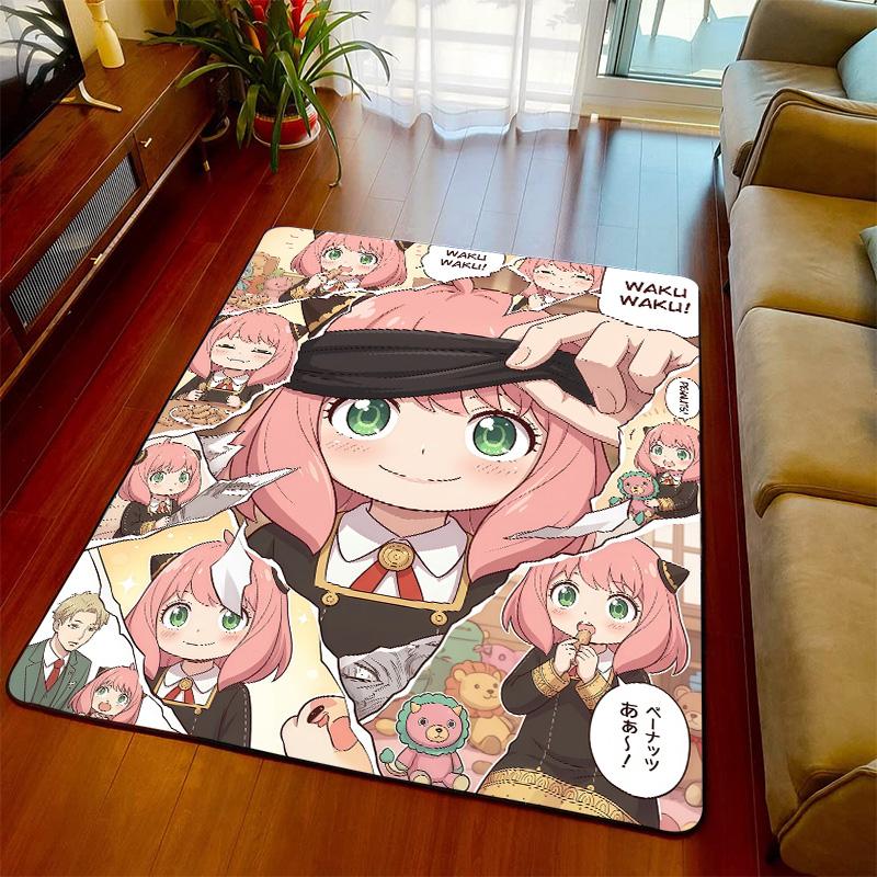 Anya Spy x Family Rug Carpet Floor Mat Non Slip Area Rug Soft Bedroom Living Room Home Decor Anime Style -QJY