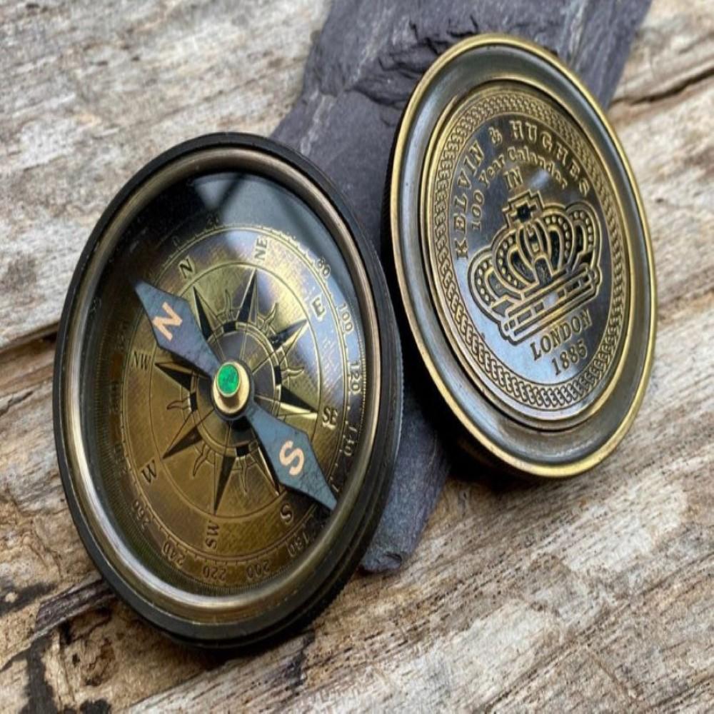 

Винтажный латунный морской компас - диаметр 6 см, морской коллекционный предмет, идеальный подарок для него как