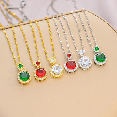 Collana Vintage in Acciaio al Titanio con Zirconi: Dichiarazione di moda unica e versatile per le donne.