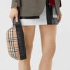 Burberry Checked Monogram Print Calfskin and Polyamide Shoulder Crossbody Waist Bag Medium Size Unisex Beige