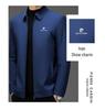 Pierre Cardin Men's Executive Plus Velvet Lapel Jacket - 2025 Autumn/Winter Mid-Aged Dad Suit Collar Outerwear
