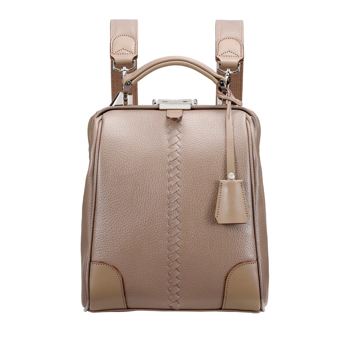 [YOUTA] ELK Toyooka Bag Dulles Bag, Made in Japan with Synthetic Leather, Vertical, XS, Taupe