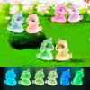 Adorable Cartoon Unicorn Figurine Resin Diy Miniature Night Light Decor Cute