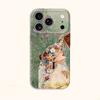 Romantic Reading Muse Lady Watercolor Portrait Art Film Aesthetic Protective Shockproof Bumper Phone Case Cover For iPhone 14 15 16 Pro Max Plus