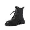 2025 retro old sheepskin thick-soled British Martin boots autumn and winter new round head lace-up locomotive short boots