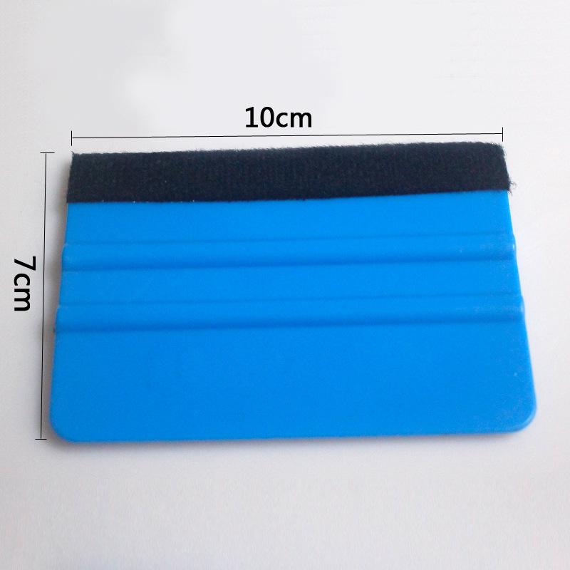 Color-Changing Protective Film Scraper with Replaceable Velvet Cloth for Car and Wallpaper Use